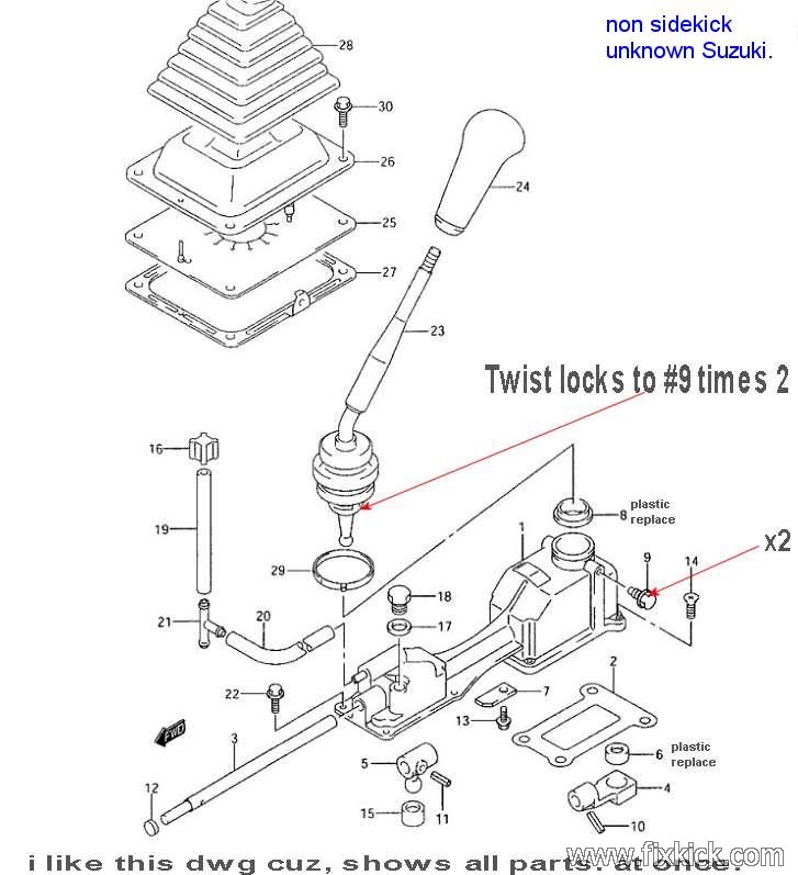 Need help repairing shifter on a 1998 Chevy Tracker Suzuki Forums